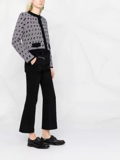 Moschino number-print button-up cardigan