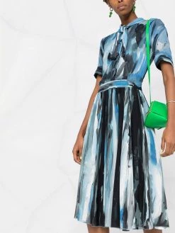 Moschino patterned short-sleeved midi dress