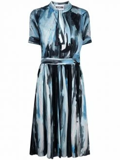 Moschino patterned short-sleeved midi dress