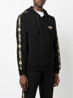 Moschino logo-tape detail hoodie