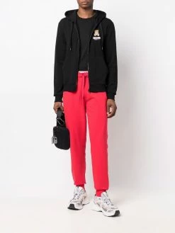 Moschino teddy-logo zipped hoodie