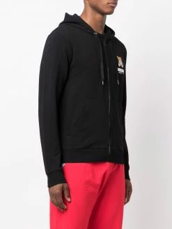 Moschino teddy-logo zipped hoodie