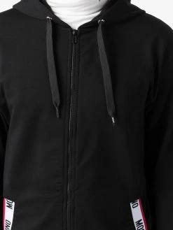 Moschino logo-tape zipped hoodie