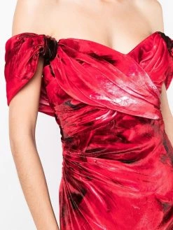 Moschino ruched off-shoulder dress