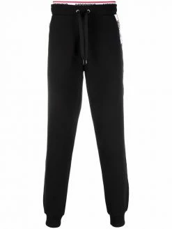 Moschino logo-tape slim joggers