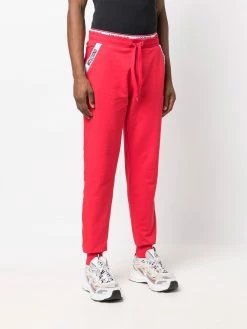 Moschino tape-detail slim joggers