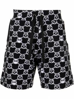 Moschino teddy bear print track shorts