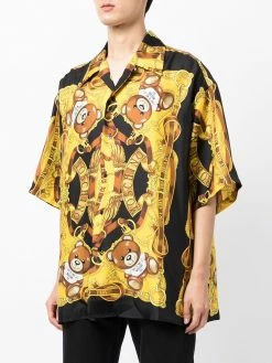 Moschino Teddy Bear-print silk shirt