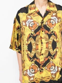 Moschino Teddy Bear-print silk shirt