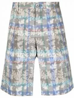 Moschino leaf-print knee-length shorts