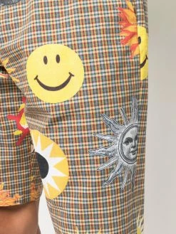 Moschino all-over logo check bermuda shorts