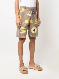 Moschino all-over logo check bermuda shorts