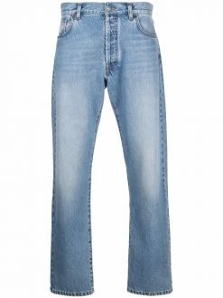 Moschino embroidered logo straight-leg jeans