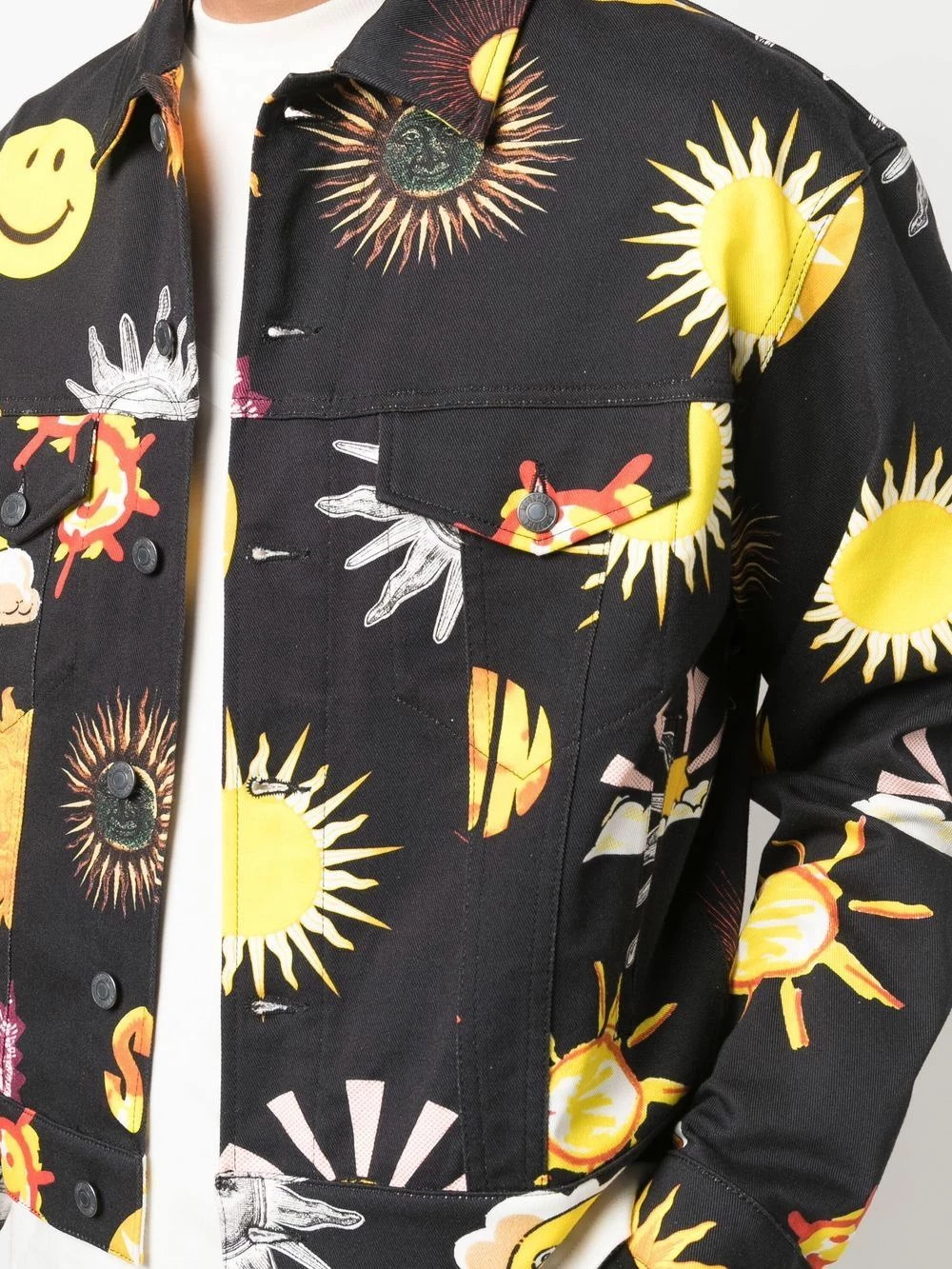 Coupon ๐ Moschino Sun print denim jacket ๐ฏ 7 Moschino sun print denim jacket