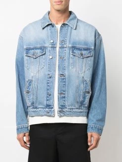 Moschino embroidered logo denim jacket
