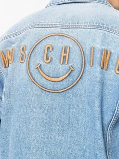Moschino embroidered logo denim jacket
