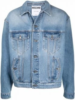 Moschino embroidered logo denim jacket