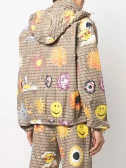 Moschino sun print plaid jacket