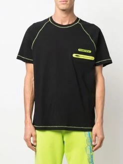 Moschino logo patch zip-pocket T-shirt