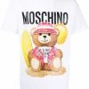Moschino teddy bear logo-print cotton T-shirt