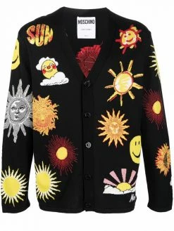 Moschino sun print cardigan