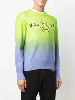 Moschino ombre logo print jumper