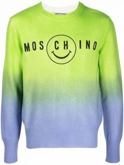 Moschino ombre logo print jumper