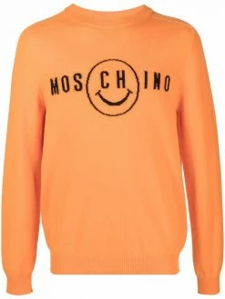 Moschino smiley face logo jumper
