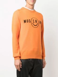 Moschino smiley face logo jumper