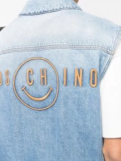 Flash Sale ๐ Moschino Embroidered logo denim vest ๐งจ 11 Moschino embroidered logo denim vest