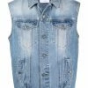 Moschino embroidered logo denim vest