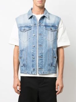 Flash Sale ๐ Moschino Embroidered logo denim vest ๐งจ 9 Moschino embroidered logo denim vest