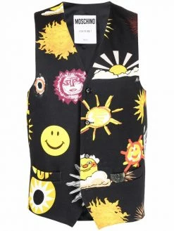 Moschino sun print waistcoat