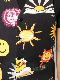 Moschino sun print waistcoat