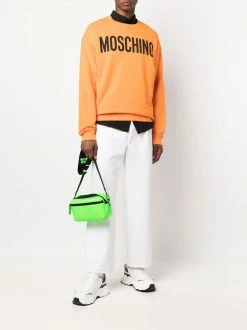 Moschino colour block logo-print sweatshirt