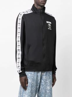 Top 10 ๐งจ Moschino Logo striped zipped jumper ๐งจ 9 Moschino logo-striped zipped jumper