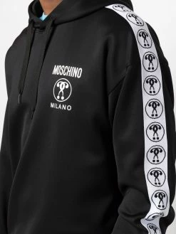 Moschino logo-tape hoodie