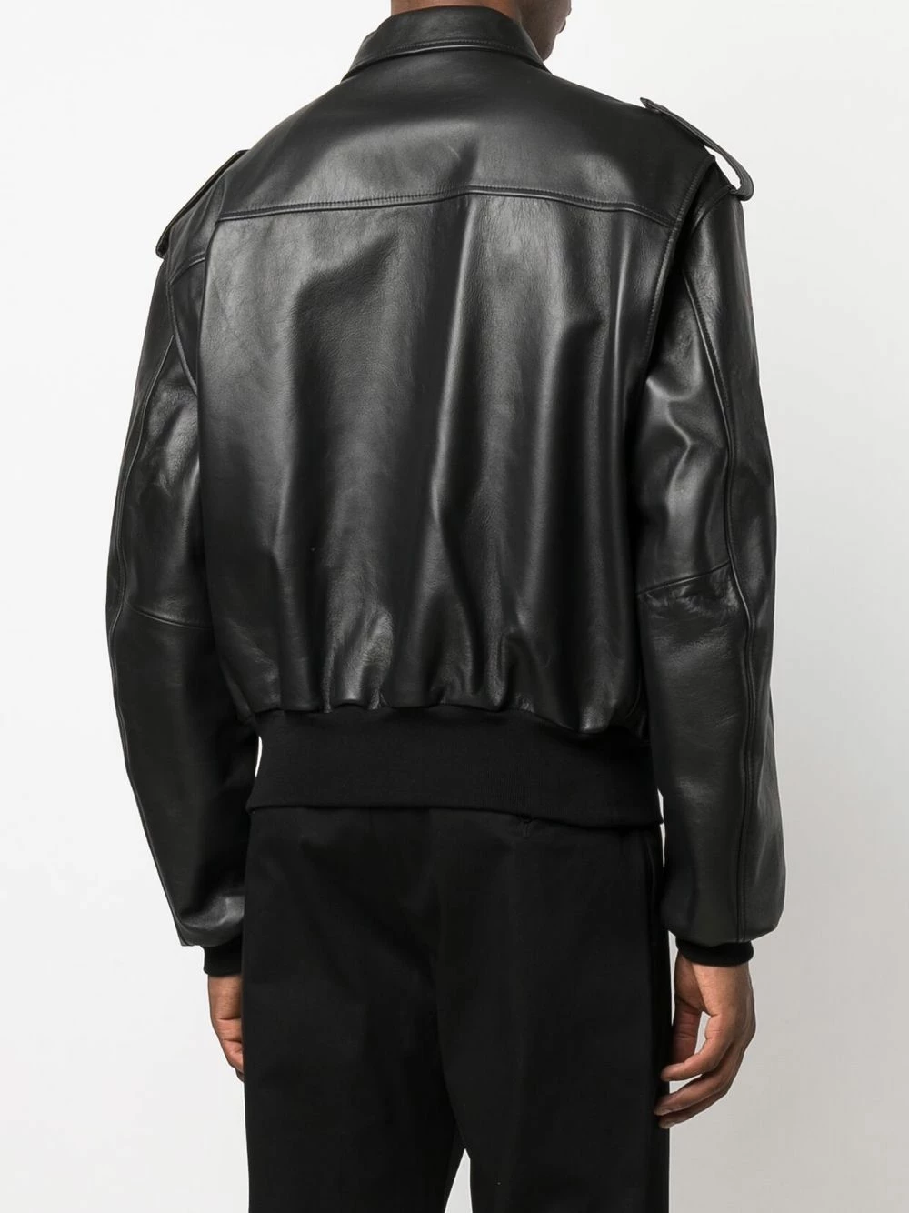 Best deal ๐ Moschino Logo print leather jacket โค๏ธ 6 Moschino logo-print leather jacket