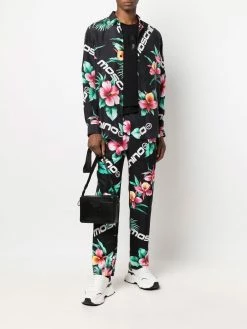 Moschino floral-print silk shirt