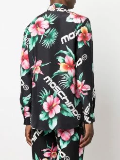 Moschino floral-print silk shirt