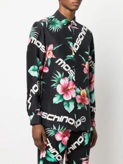 Moschino floral-print silk shirt