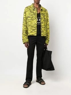 Moschino logo-plaque straight-leg trousers