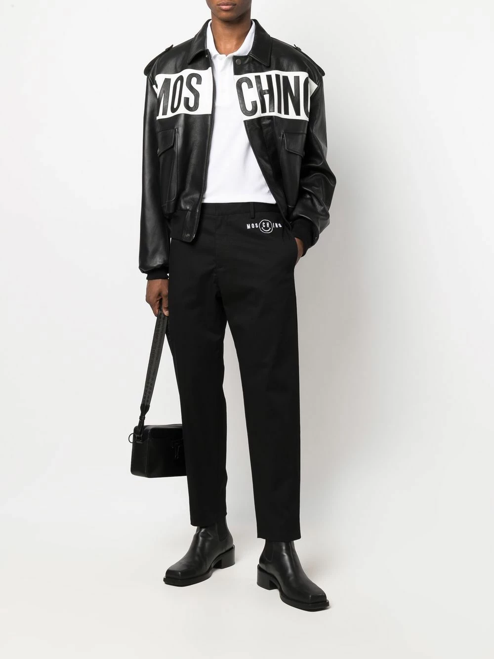 Wholesale ๐ Moschino Logo print tailored trousers ๐ 4 Moschino logo-print tailored trousers