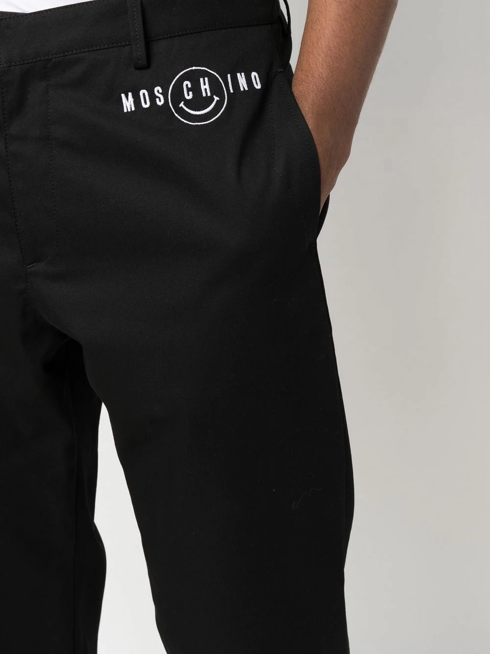 Wholesale ๐ Moschino Logo print tailored trousers ๐ 7 Moschino logo-print tailored trousers