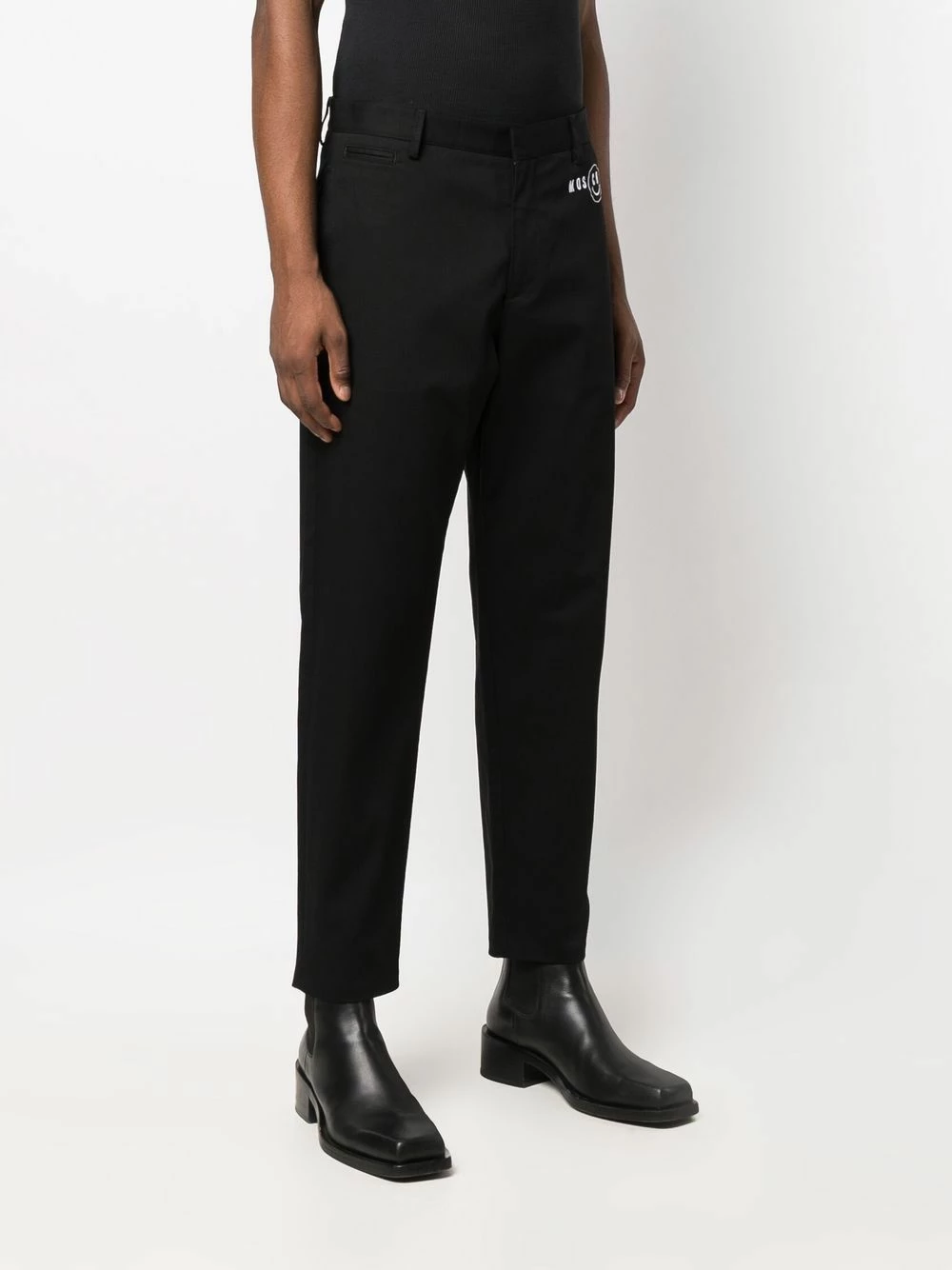 Wholesale ๐ Moschino Logo print tailored trousers ๐ 5 Moschino logo-print tailored trousers