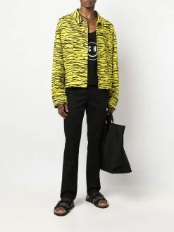 Moschino zebra-print denim jacket