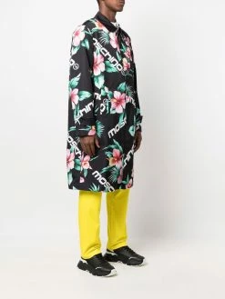 Moschino floral-print oversized coat