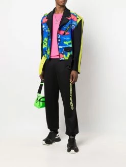 Moschino tie dye-print biker jacket