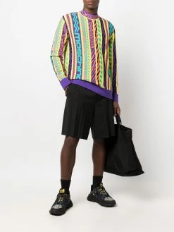 Moschino logo-print mock neck sweater