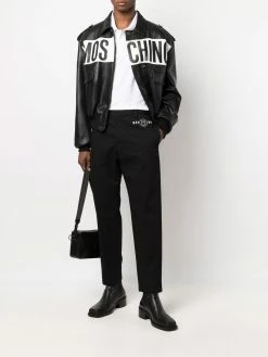 Moschino logo-print cotton polo shirt